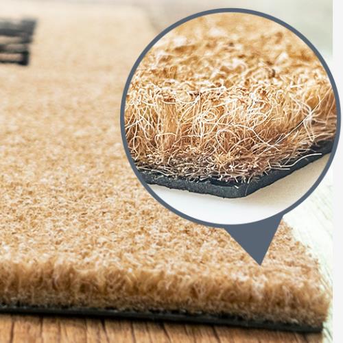 Крупным планом поверхность коврика из имитации кокосовой пальмы