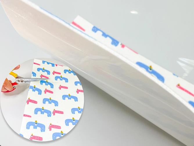 Сращивание детских подушечек можно разрезать.