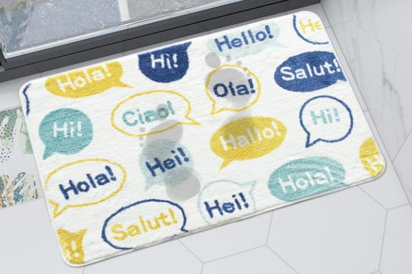 Плюшевый коврик для ванной (2)