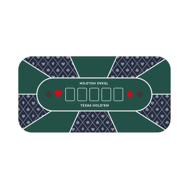 Портативный противоскользящий коврик для игры в покер из полиэфирного волокна с моющимся настольным ковриком с принтом