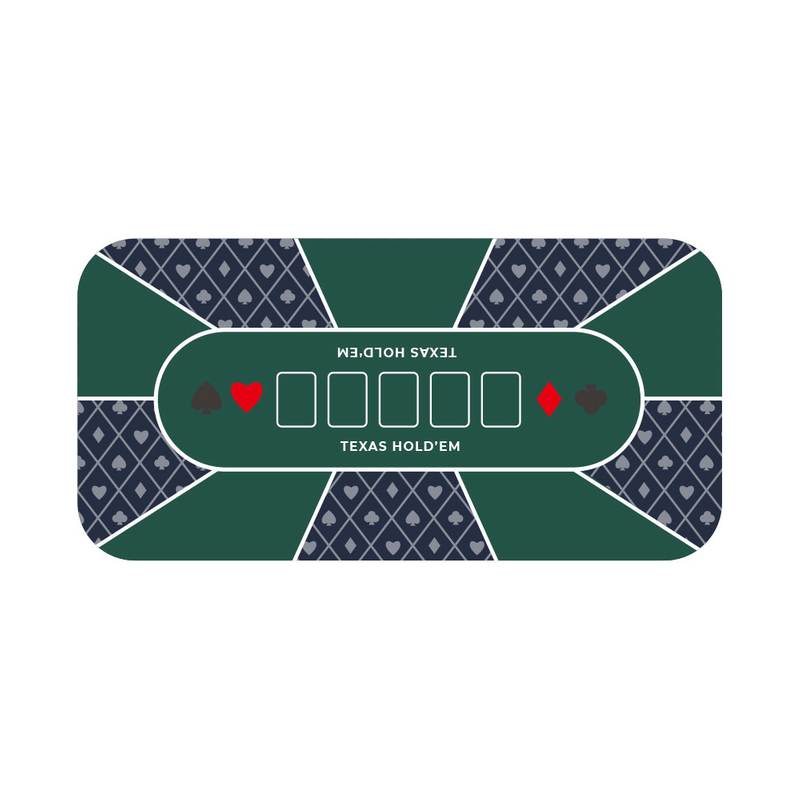 Портативный противоскользящий коврик для игры в покер из полиэфирного волокна с моющимся настольным ковриком с принтом
