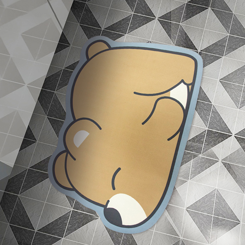 Коврик для ванной из диатомита нестандартной формы и рисунка — высоко впитывающий и экологически чистый