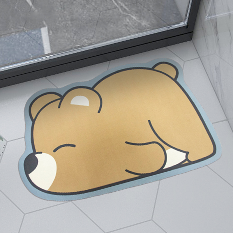 Коврик для ванной из диатомита нестандартной формы и рисунка — высоко впитывающий и экологически чистый